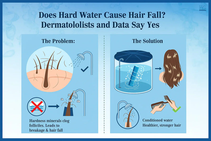 Does Hard Water Cause Hair Fall? Dermatologists and data say yes