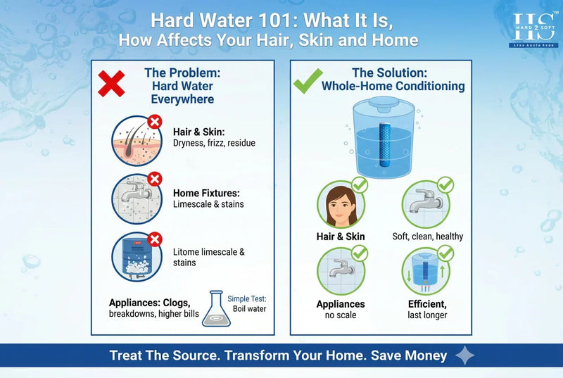 Hard Water 101 : What it Is, How It Affects Your Hair, Skin and Home