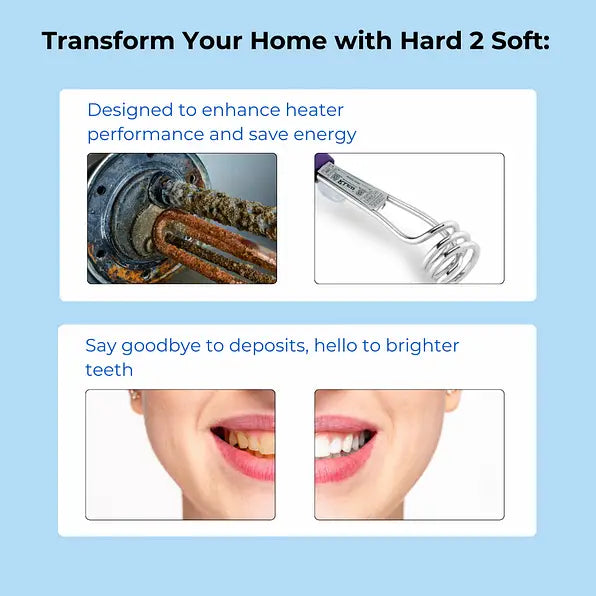 HARD2SOFT Hard Water Conditioner (Pack of 10) | Best for 15000L Capacity Tanks | Prevents Hairfall & Skin Issues