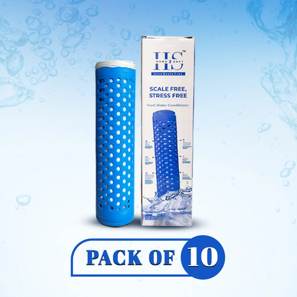 HARD2SOFT Hard Water Conditioner (Pack of 10) | Best for 15000L Capacity Tanks | Prevents Hairfall & Skin Issues