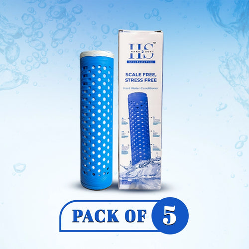 HARD2SOFT Hard Water Conditioner (Pack of 5) | Best for 7500L Capacity Tanks | Prevents Hairfall & Skin Issues