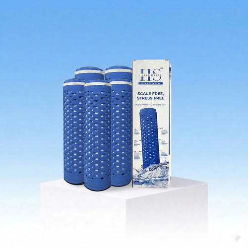 H2S Hard2Soft hard water conditioner cartridges with packaging for water tank scale protection.